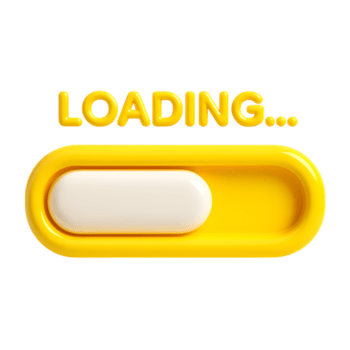 uma amarelo Carregando Barra com branco progresso indicador, isolado em transparente fundo png