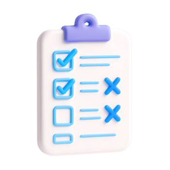 een 3d renderen van een checklist icoon Aan een klembord geïsoleerd Aan transparant achtergrond png