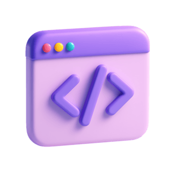 uma 3d rendido roxa página da web ícone isolado em transparente fundo png