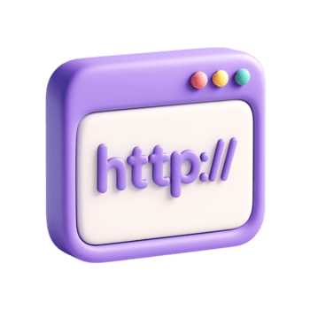 uma 3d render do uma rede navegador ícone exibindo http, isolado em transparente fundo png