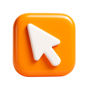 en 3d tolkning av en markören ikon, isolerat på transparent bakgrund png