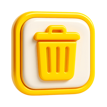 en 3d tolkning av en skräp kan ikon, isolerat på transparent bakgrund png