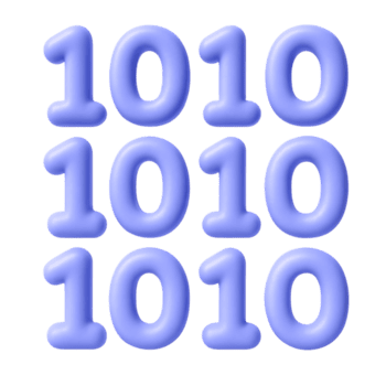 púrpura 3d números 1010 modelo aislado en transparente antecedentes png