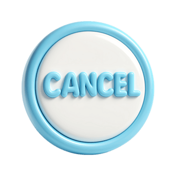 en 3d framställa av en annullera knapp isolerat på transparent bakgrund png