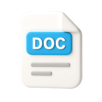 uma 3d rendido doc Arquivo ícone isolado em transparente fundo png