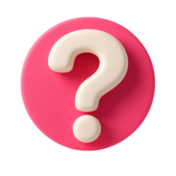 A 3d rendering of a question mark icon isolated on transparent background png