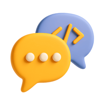 dos 3d habla burbujas, uno con código, aislado en transparente antecedentes png