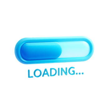 uma azul 3d Carregando Barra ícone, isolado em transparente fundo png