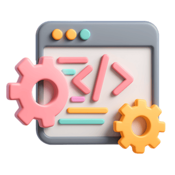 ein 3d machen von Netz Entwicklung Symbol mit Getriebe isoliert auf transparent Hintergrund png