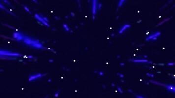 pixel konst hyper hoppa Plats bakgrund, lysande kosmisk stjärna spår för sömlös 8 bit retro arkad visuella och tillgångar. video