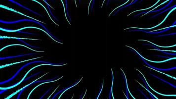 blanco zigzag línea lazo animación en negro fondo, movimiento elemento para fondo video