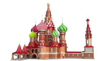 sovjet arkitektur modell på vit bakgrund video