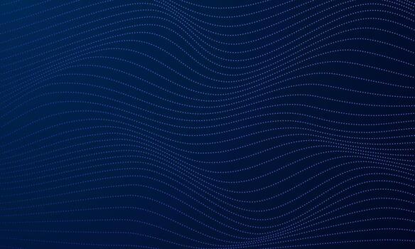 dynamic dotted wave with flowing blue lines, futuristic digital design perfect for backgrounds and presentations vector