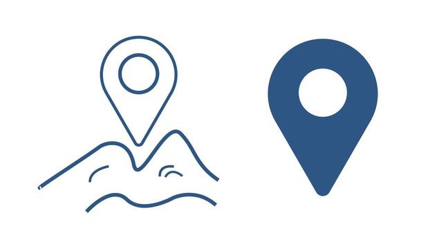 Find your next adventure with this location pin icon, perfect for maps and travel guides for your audience vector