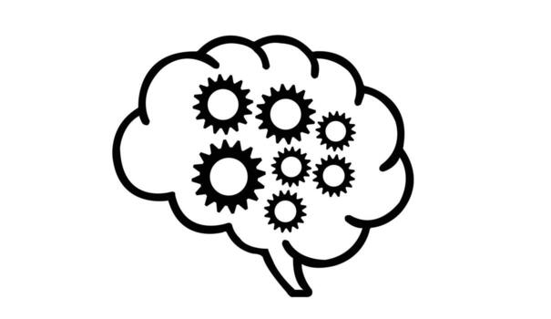 Unlock your mind's potential with a powerful brain gear illustration for innovation and problem solving vector