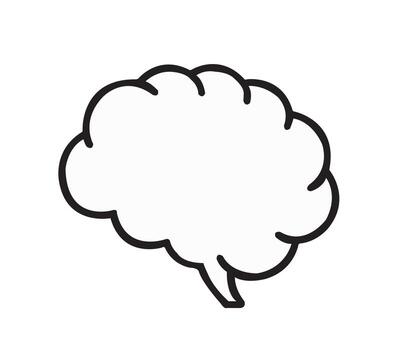 Promote innovative ideas with a simple brain symbol, ideal for science, education and technology projects vector