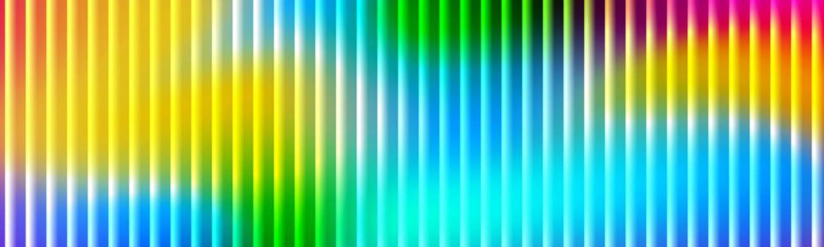 Fractal glass gradient rainbow background with vertical lines and blurred y2k holographic pattern and soft iridescent texture vector