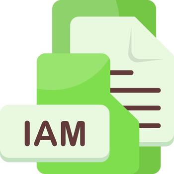 IAM File Format Folder Icon Flat Style Design vector