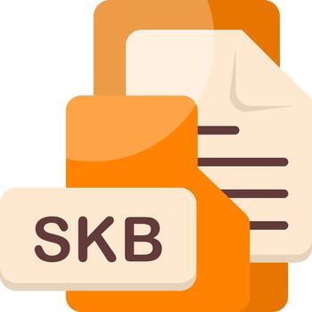SKB File Format Folder Icon Flat Style Design vector