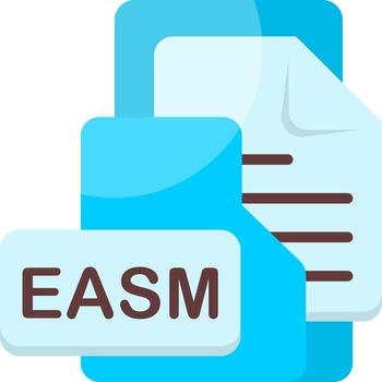 EASM File Format Folder Icon Flat Style Design vector