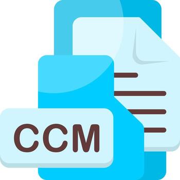 CCM File Format Folder Icon Flat Style Design vector