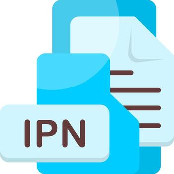 IPN File Format Folder Icon Flat Style Design vector