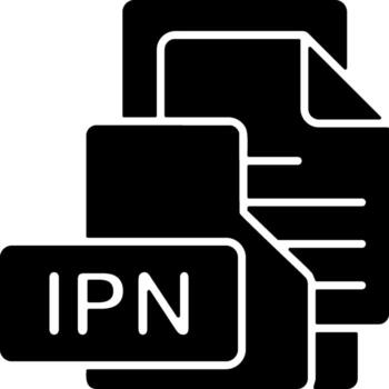 IPN File Format Folder Icon Solid Style Design vector