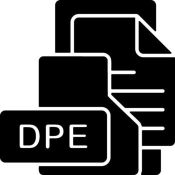 DPE File Format Folder Icon Solid Style Design vector