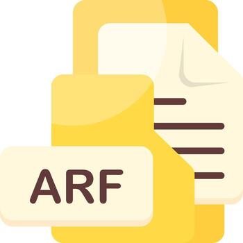 ARF File Format Folder Icon Flat Style Design vector