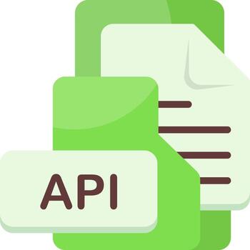 API File Format Folder Icon Flat Style Design vector