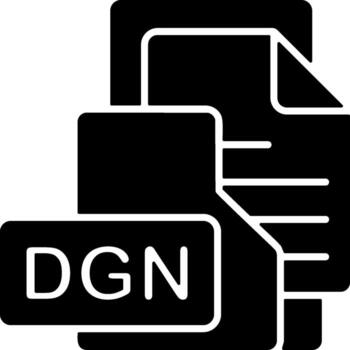 dgn archivo formato carpeta icono sólido estilo diseño vector