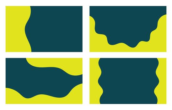 Design template wave green blob unique vector