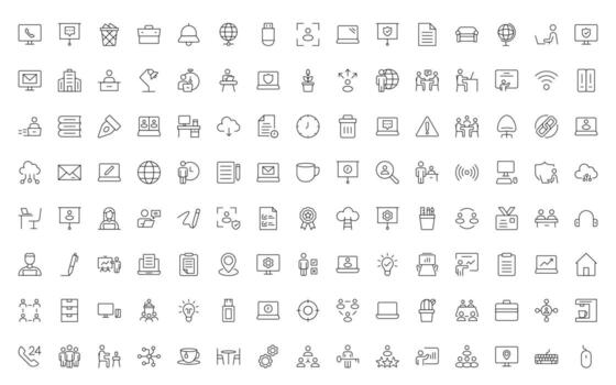 trabajo en equipo íconos colocar. trabajo colaborativo espacio iconos negocio trabajo en equipo, equipo edificio, trabajo grupo, recursos icono recopilación. vector