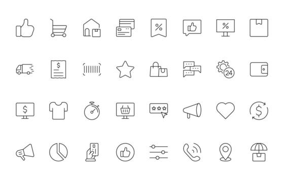 Set of shopping cart icons. Collection of web icons for online store, from various cart icons in various shapes. Shopping icons. vector