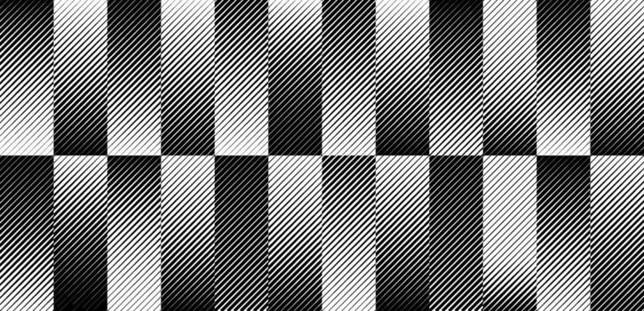 Linear halftone gradient background. Fading striped gradation wallpaper. Black and white halfton line wallpaper for overlay, print, cover. Repeated rectangle strip pattern backdrop vector
