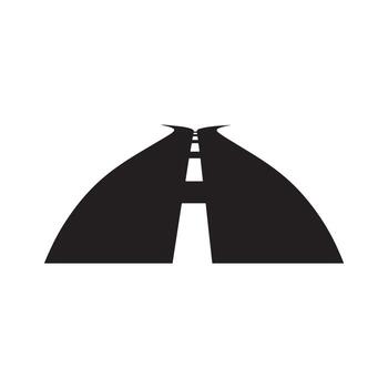 Professional clean highway logo design with abstract circle and pathwayProfessional clean highway logo design with abstract circle and pathway vector