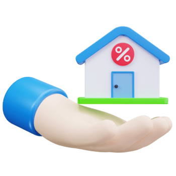 3D Icon Mortgage Loan Support png