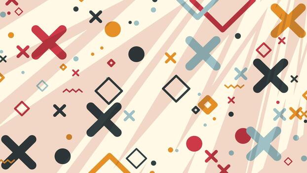 un vistoso resumen modelo con muchos diferente formas vector