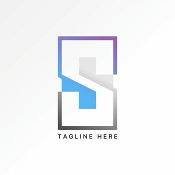 initial S font with plus health care on negative space vector