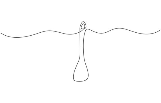 Spatula continuous one line drawing minimalism design. pro design vector