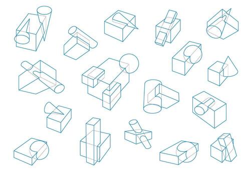 The additional box forms are manipulated by the other forms vector