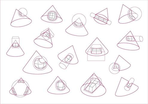 The subtracted magenta cone forms vector