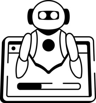 Sketchy style icon of testing phase quality control process vector