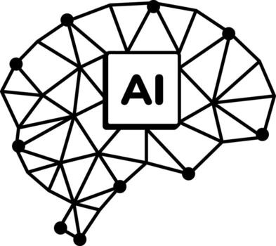 mano dibujado estilo icono demostración cerebro red vector