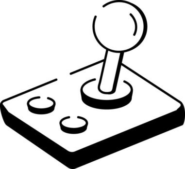 A hand drawn style icon showing a joystick controller vector