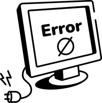 A sketchy style icon showing error vector