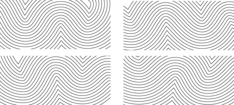 Wooden pattern wavy line, squiggly curvy topography map. Halftone texture line bg, organic contour abstract ring. Seamless curved parallel overlay, edgy luxury optic ripple. Linear shape fluid vector