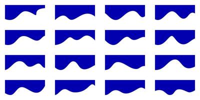 ondulado lujo encabezamiento borde. curvo cubrir diseño, esquina divisor para bandera. pie de página decoración bg, sitio web separador. fondo página cinta volantes modelo. gota formar sección, certificado marco forma vector