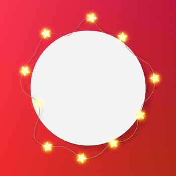 Star string lights design vector