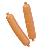 3d sausage icon png